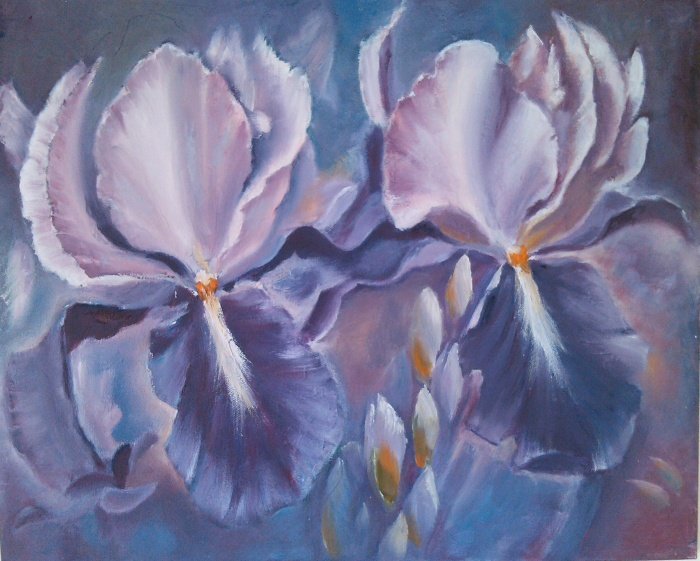 iris flower, Painting Mićunović Kaćuša