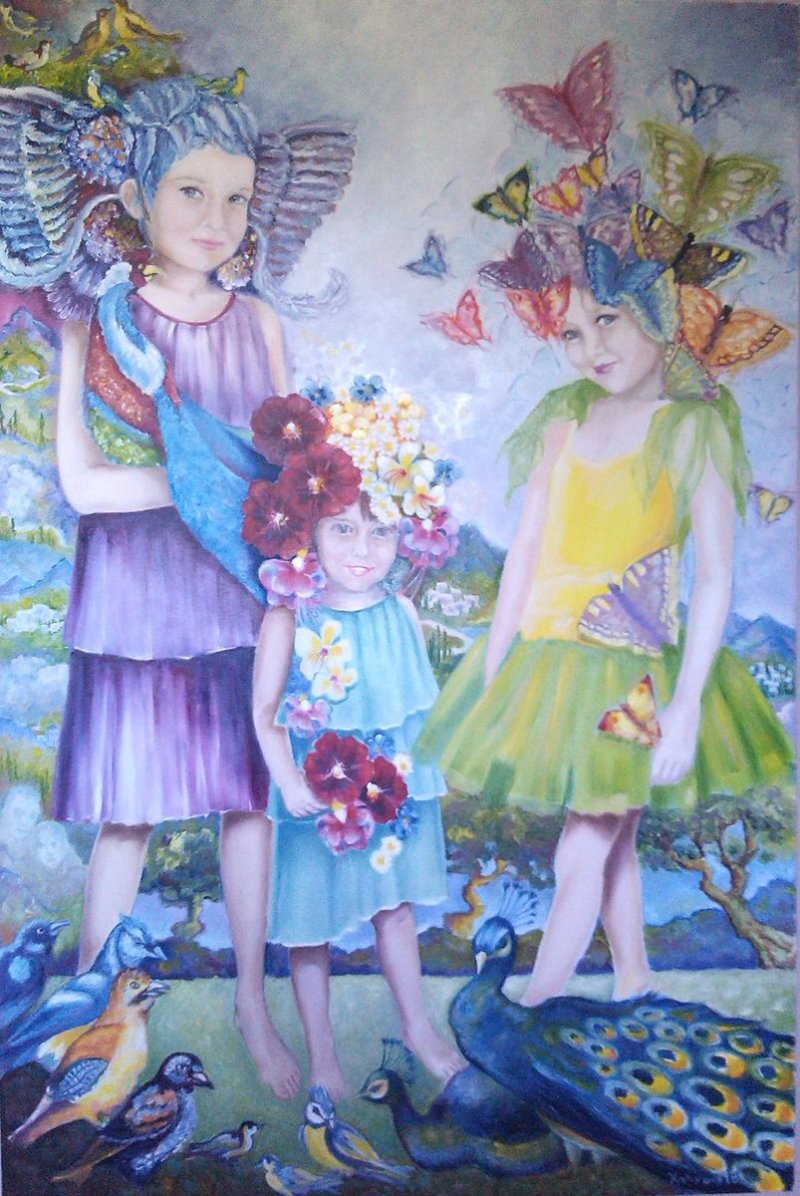 three graces, Painting Mićunović Kaćuša