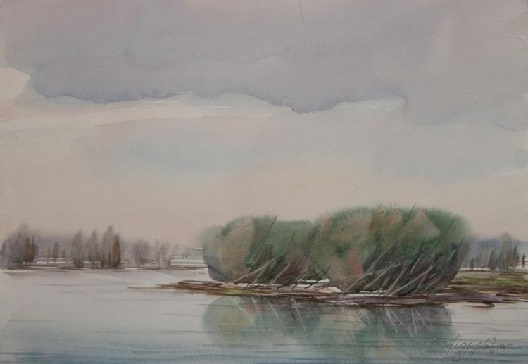 Motiv sa Tise 3, Painting Andrejevic Borivoje Bora