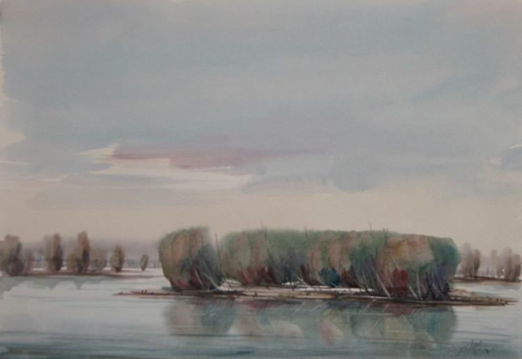 Motiv sa Tise 4, Painting Andrejevic Borivoje Bora
