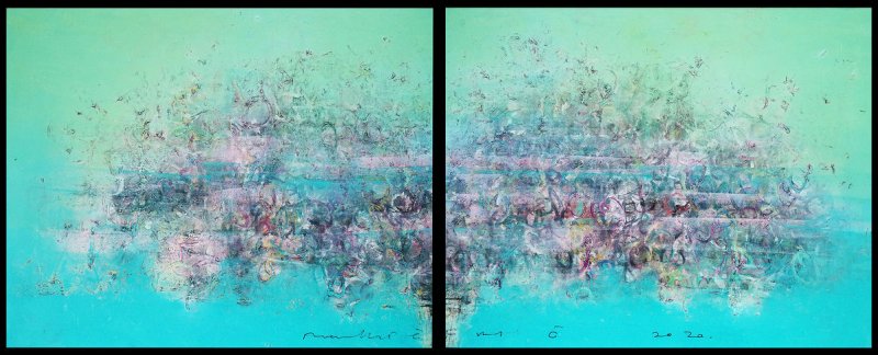 Turquoise Reflexion, Painting Rakićević Pedja