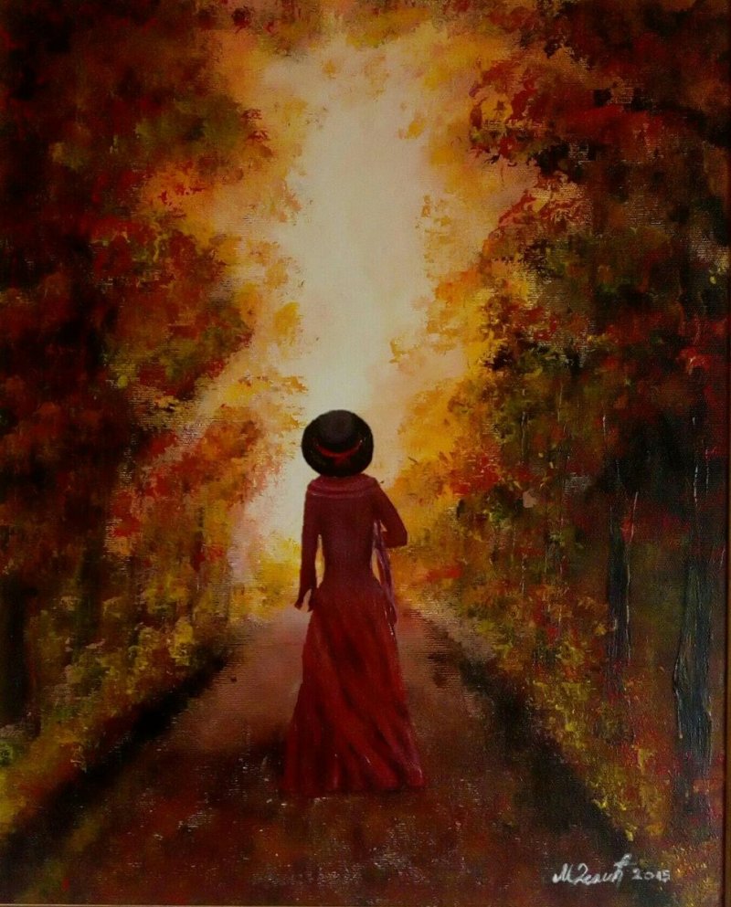 Lady with a hat, Painting Delic Mirjana
