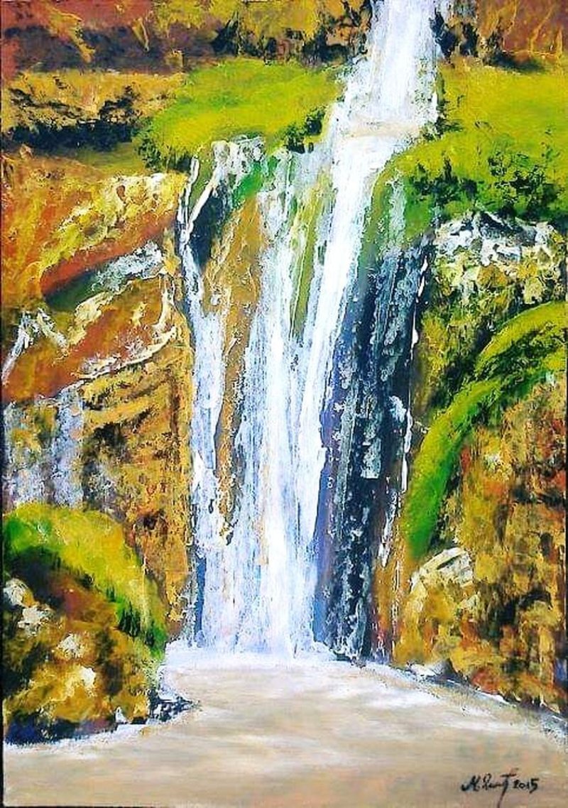 waterfall, Painting Delic Mirjana