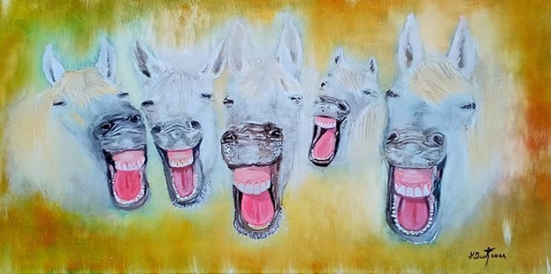 they laugh...., Painting Delic Mirjana