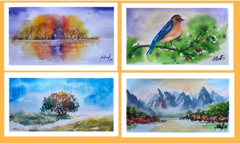 4 kom x18x10, Painting Delic Mirjana