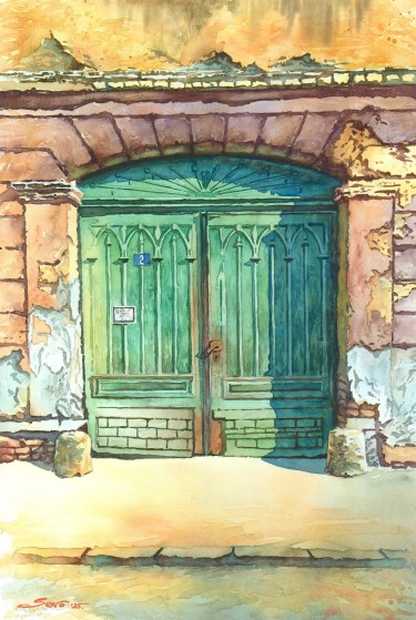 Green door