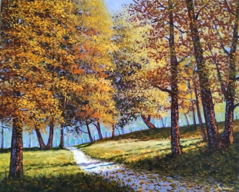 Path through the forest, Painting Borko Šainović