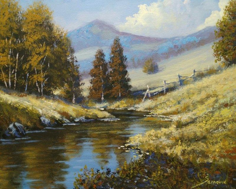 The mountain river, Painting Borko Šainović