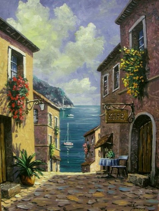 The coast street, Painting Borko Šainović