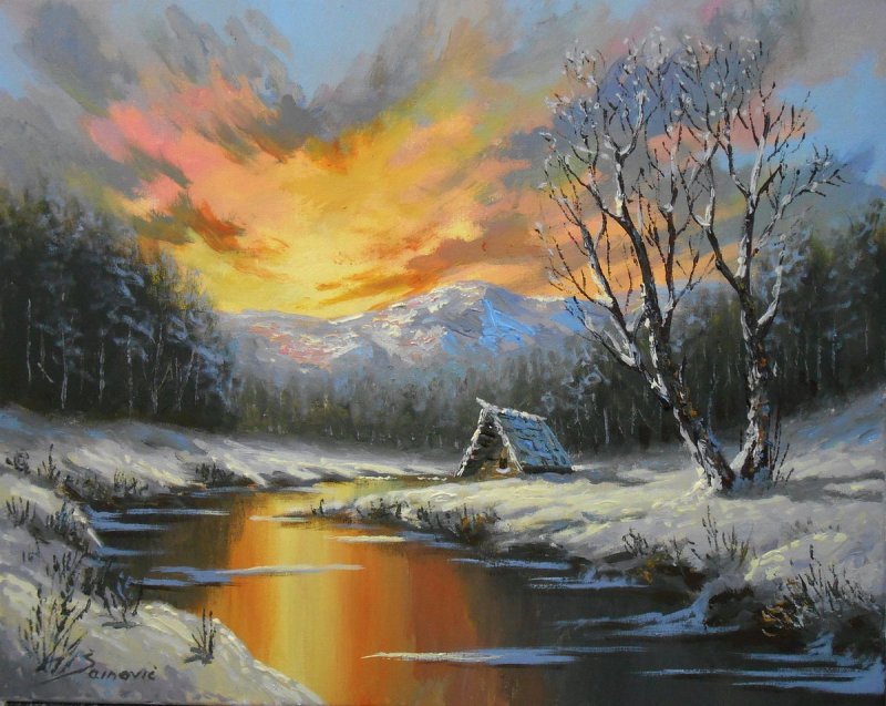 Winter magic, Painting Borko Šainović