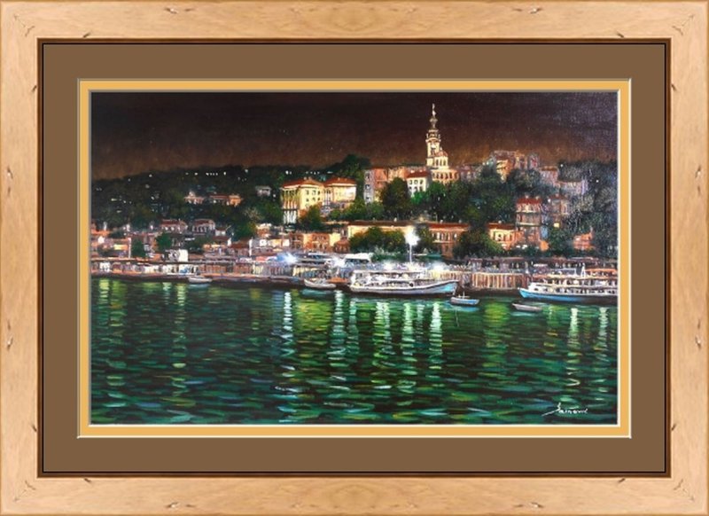 Belgrade by night, Painting Borko Šainović