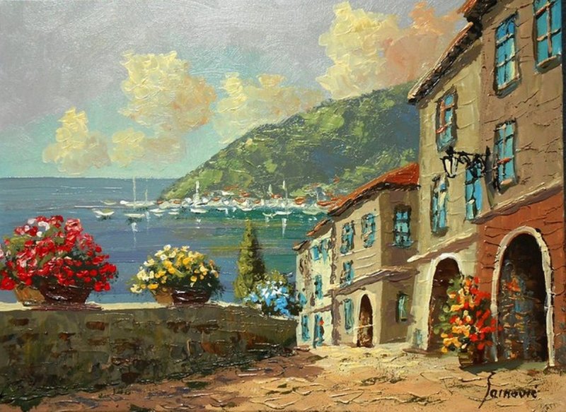 The sea street V, Painting Borko Šainović