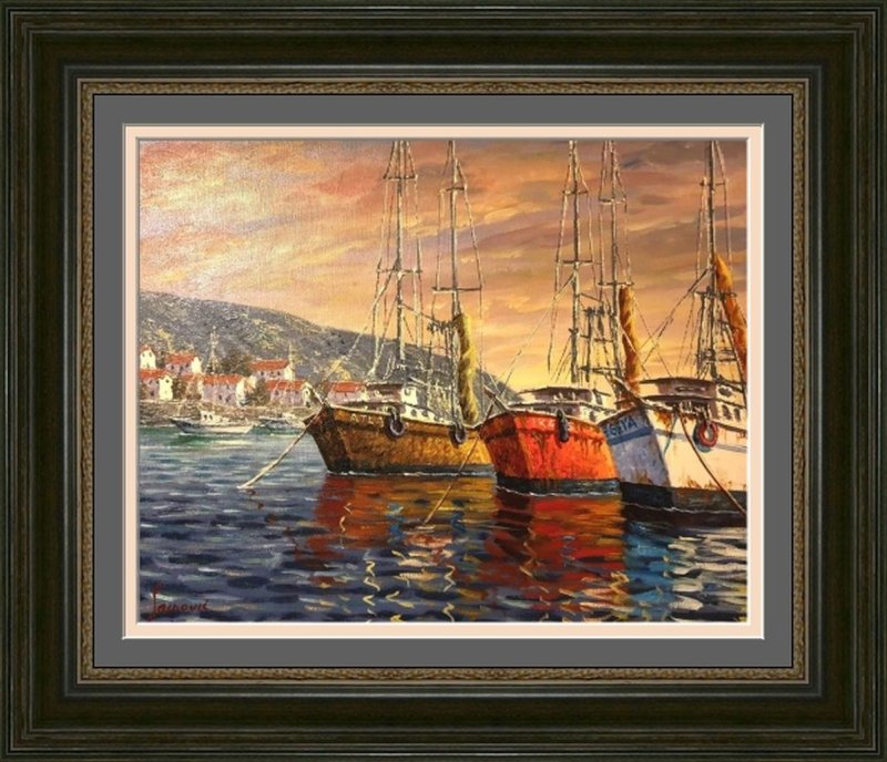 In the harbor, Painting Borko Šainović