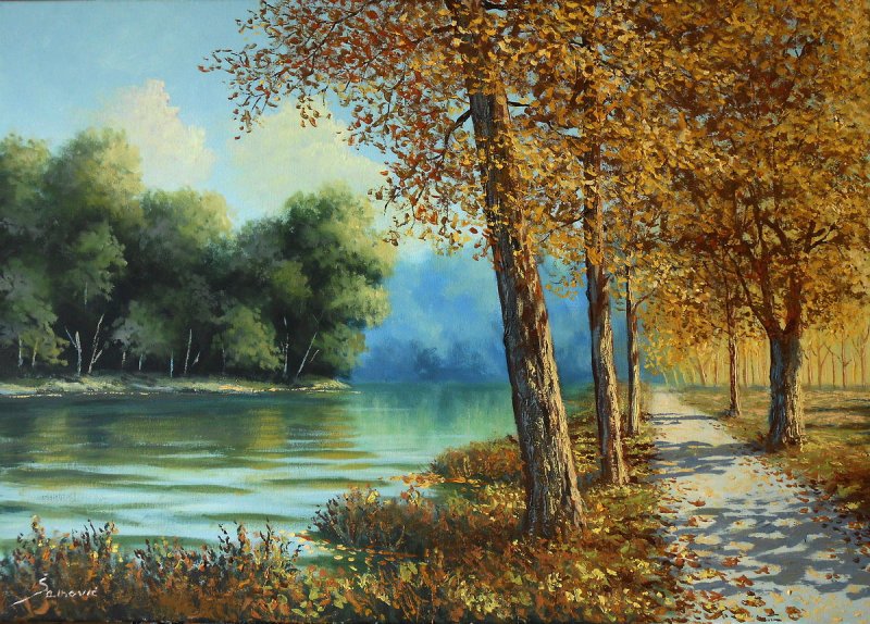 By the river, Painting Borko Šainović
