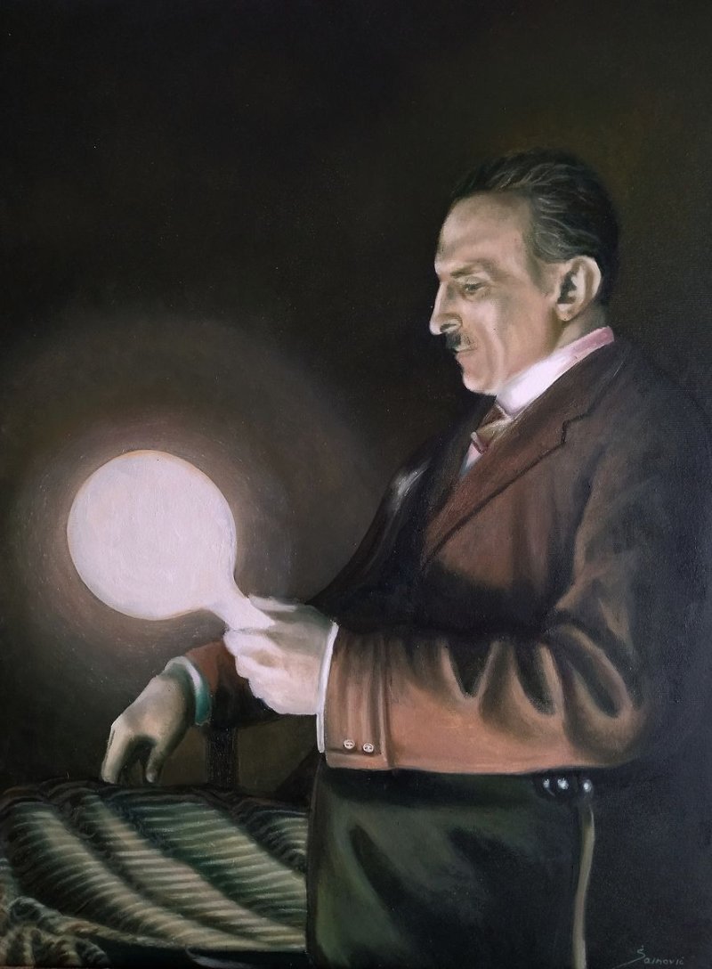 Nikola Tesla, Painting Borko Šainović
