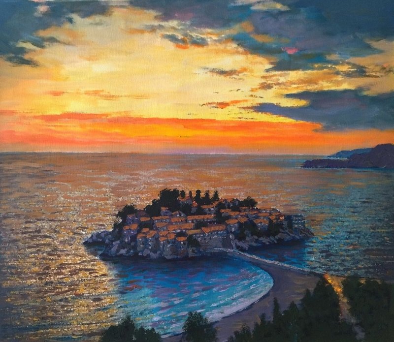 St Stefan island, Painting Borko Šainović