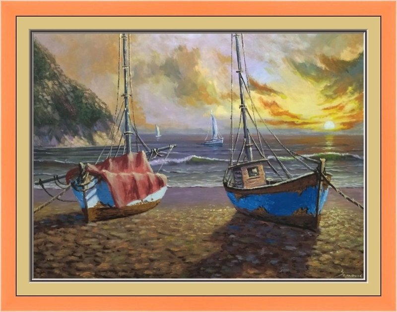 On the coast IV, Painting Borko Šainović