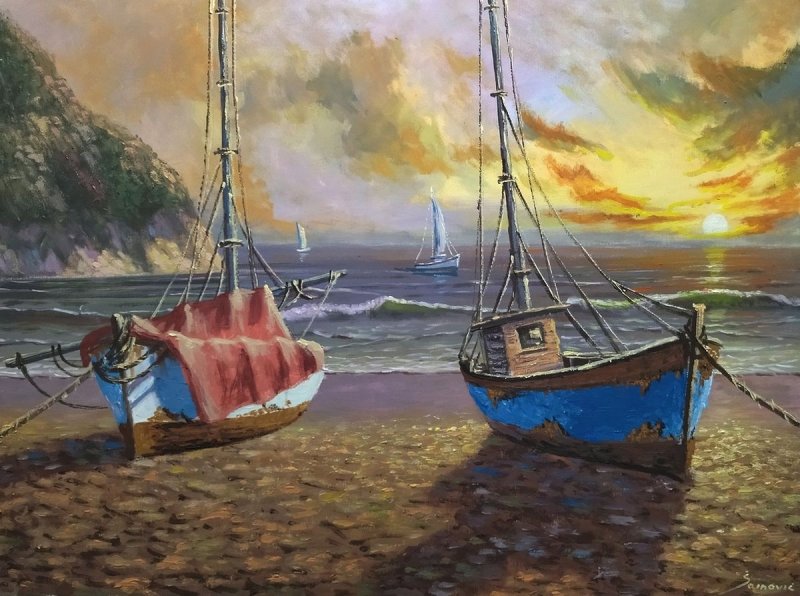 On the coast IV, Painting Borko Šainović