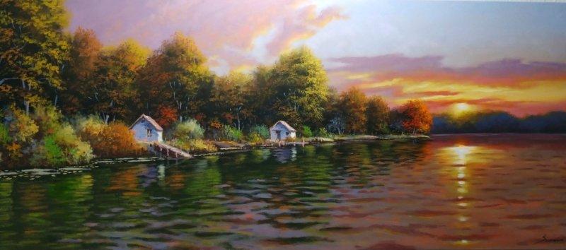 Zalazak nad rekom, Painting Borko Šainović