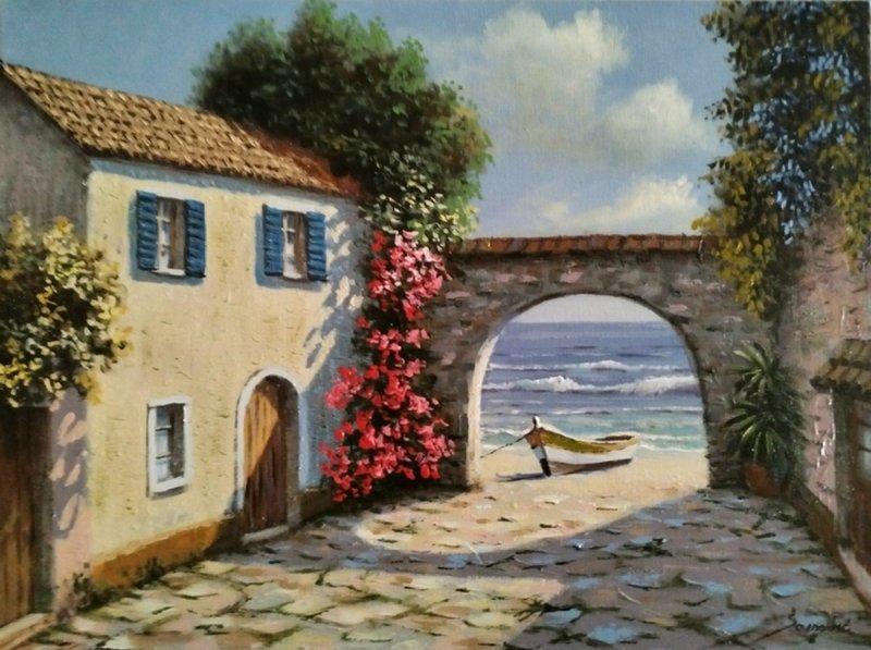 In the afternoon sun, Painting Borko Šainović