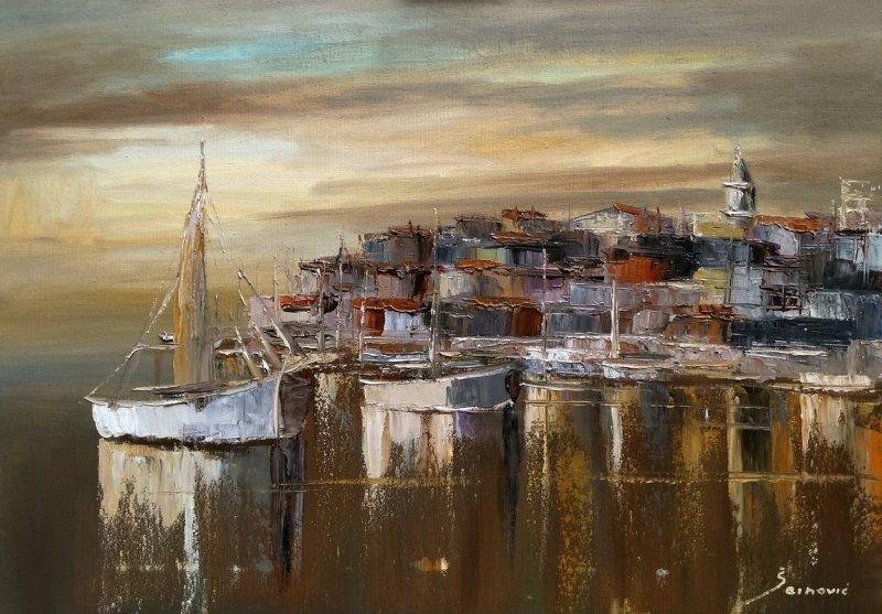 Old harbor 2, Painting Borko Šainović