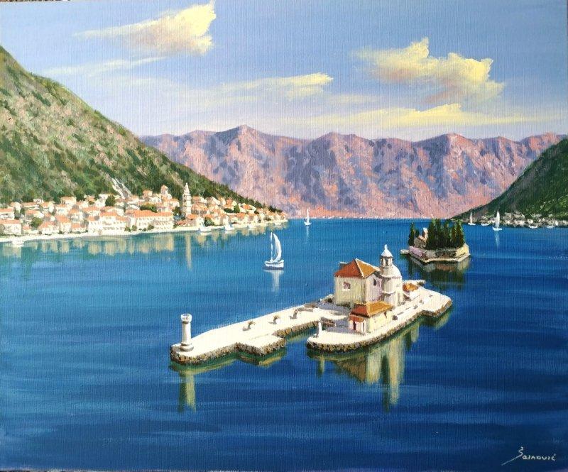 Perast with its islands, Painting Borko Šainović