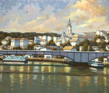 The Branko bridge  Belgrade II, Painting Borko Šainović