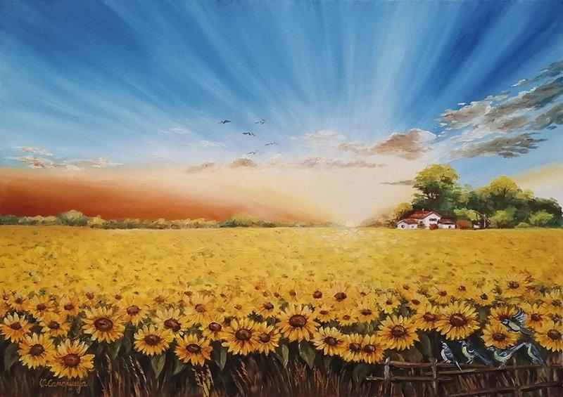 Polje suncokreta 2, Slika Samardzija Olivera Olja