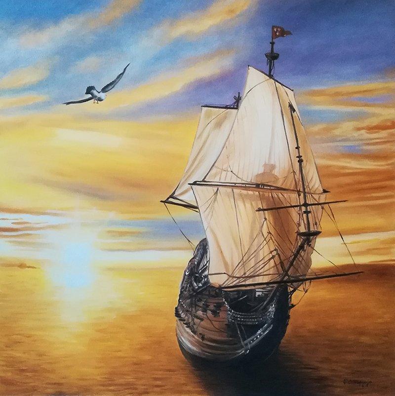 Sailing ship 1, Painting Samardzija Olivera Olja