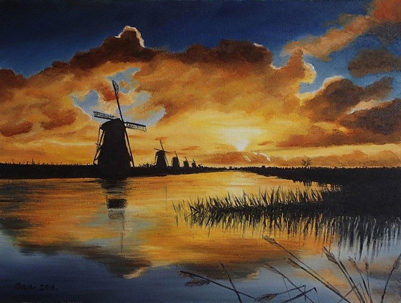 Windmill, Painting Samardzija Olivera Olja