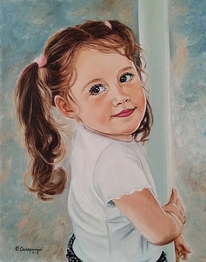 Little girl, Painting Samardzija Olivera Olja