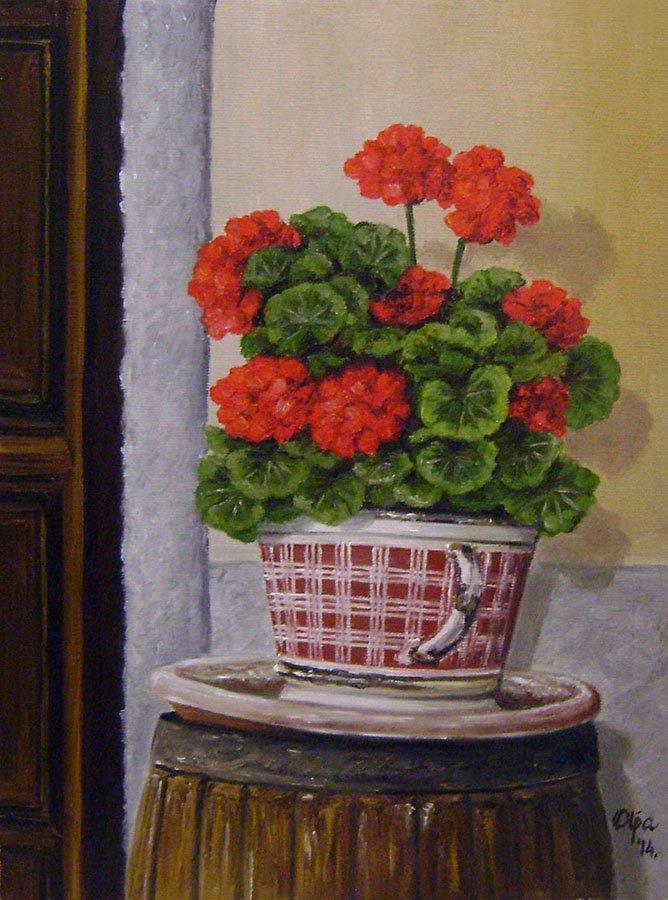Geranium, Painting Samardzija Olivera Olja