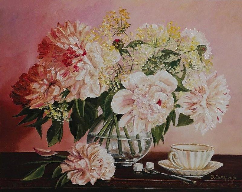 Pionies, Painting Samardzija Olivera Olja