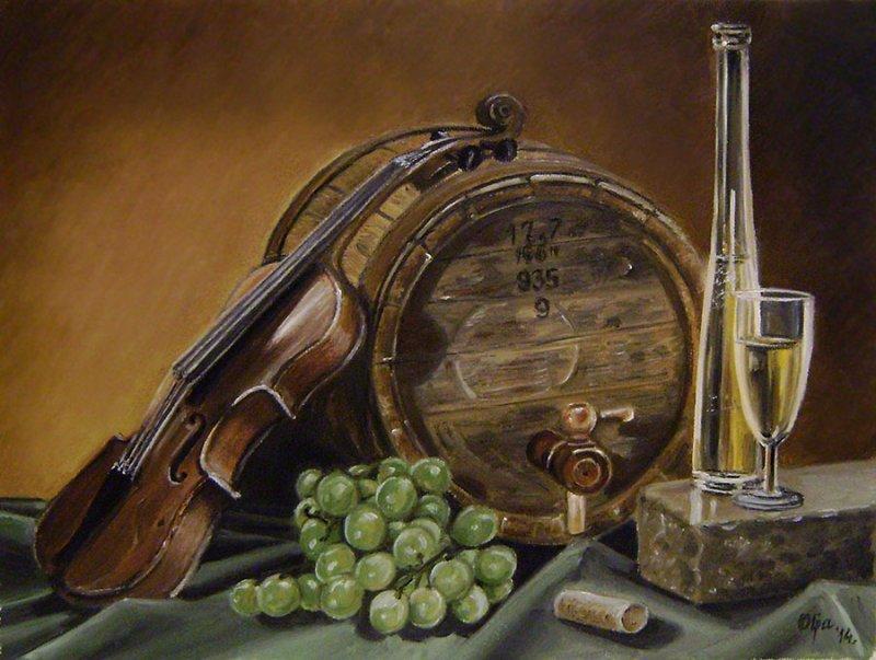 Violina i vino, Slika Samardzija Olivera Olja