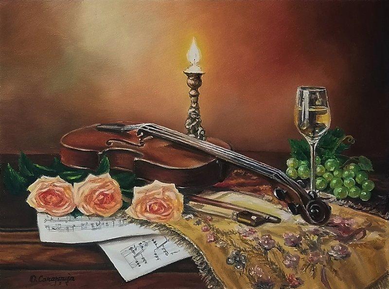 Violin, Painting Samardzija Olivera Olja