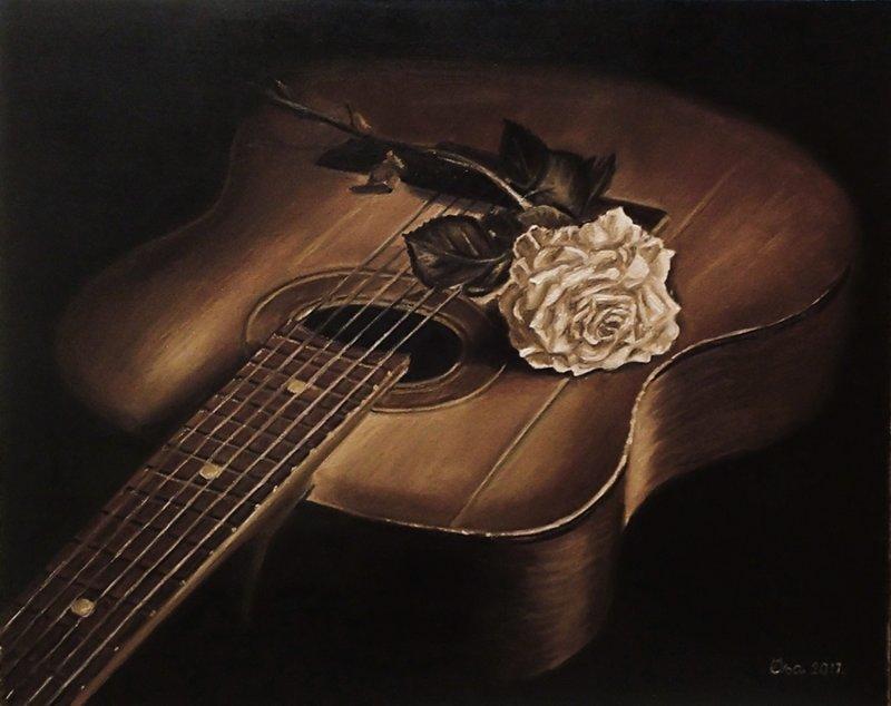Guitar, Painting Samardzija Olivera Olja
