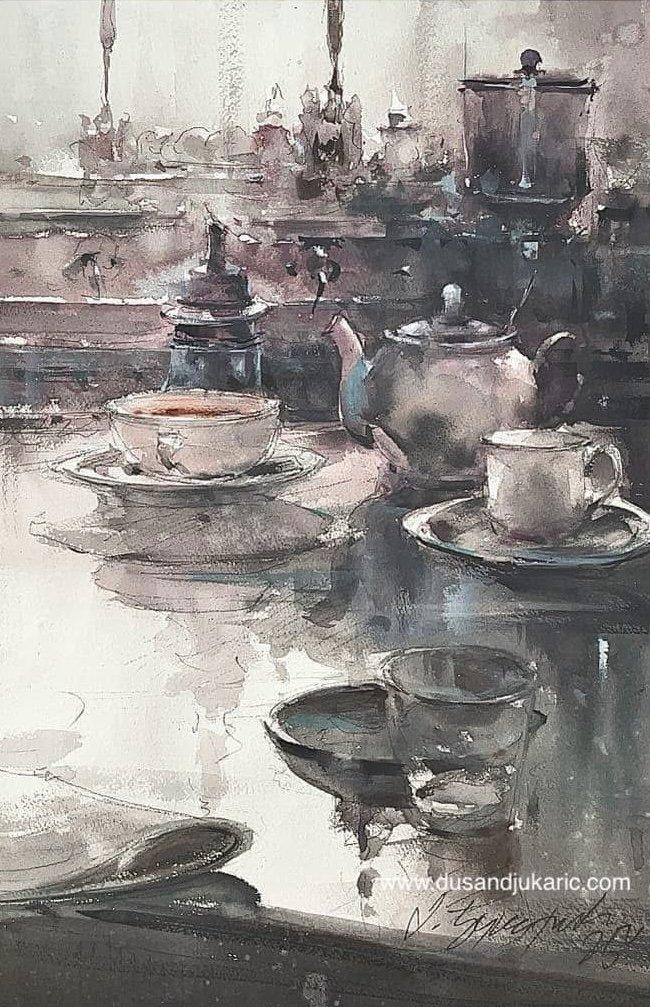 Coffee or tea, Painting Djukaric Dusan
