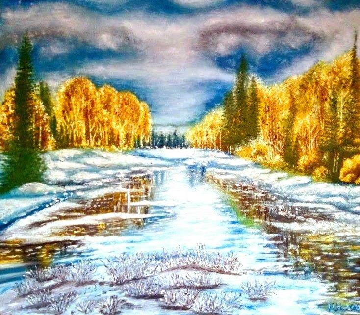 Silver night, Painting Marija Mitrovic