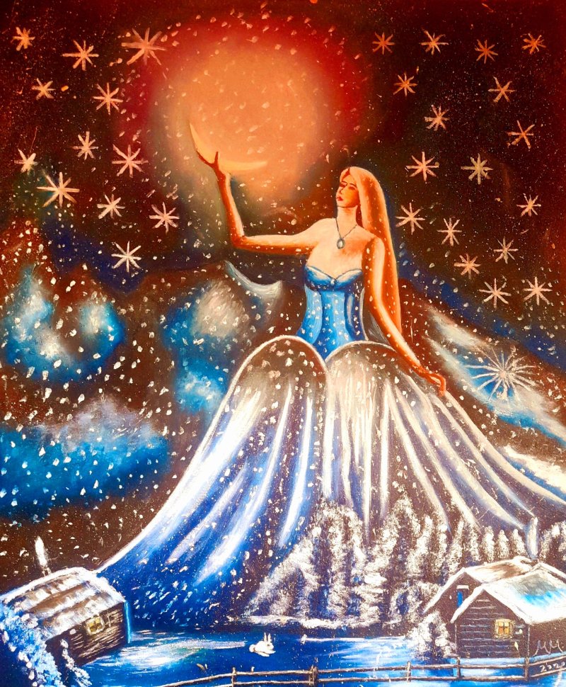 Snowy Princess, Painting Marija Mitrovic