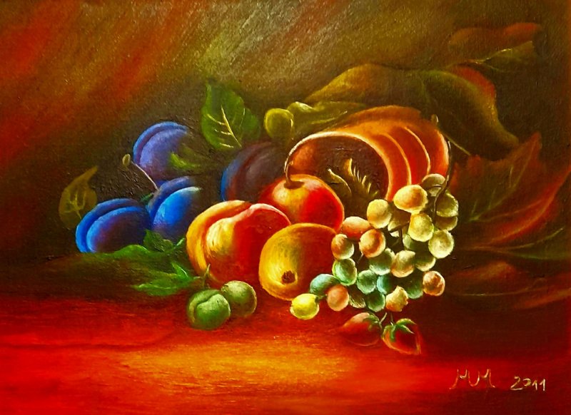 Spill fruit, Painting Marija Mitrovic