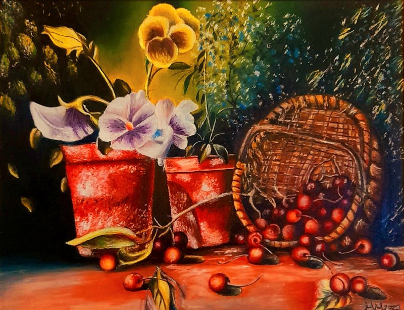 Rural idyll, Painting Marija Mitrovic