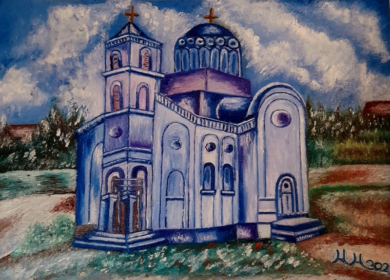 The Church in Belgrade, Painting Marija Mitrovic