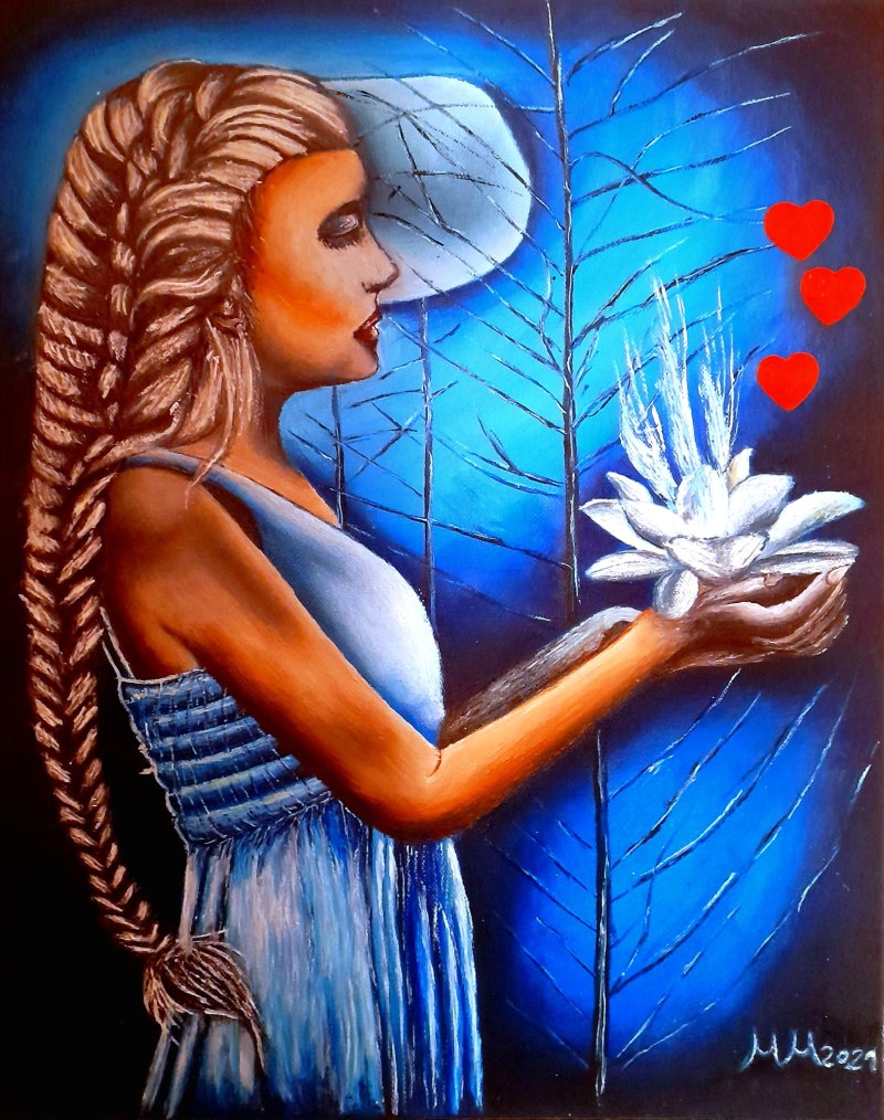 Flower loves, Painting Marija Mitrovic