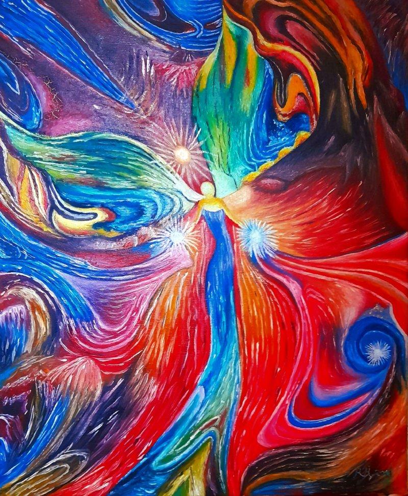 Angel in color, Painting Marija Mitrovic