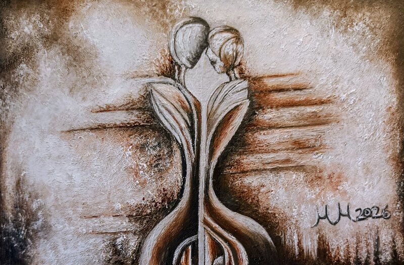 Earthly embrace, Painting Marija Mitrovic
