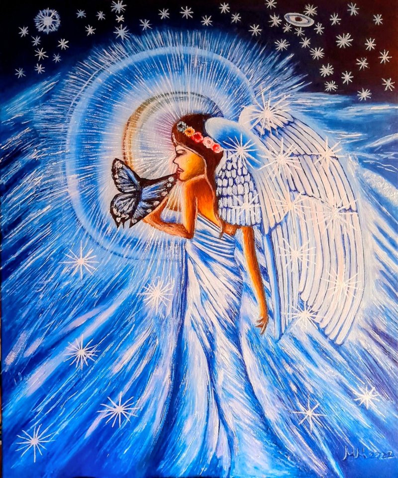 Girls Angele, Painting Marija Mitrovic