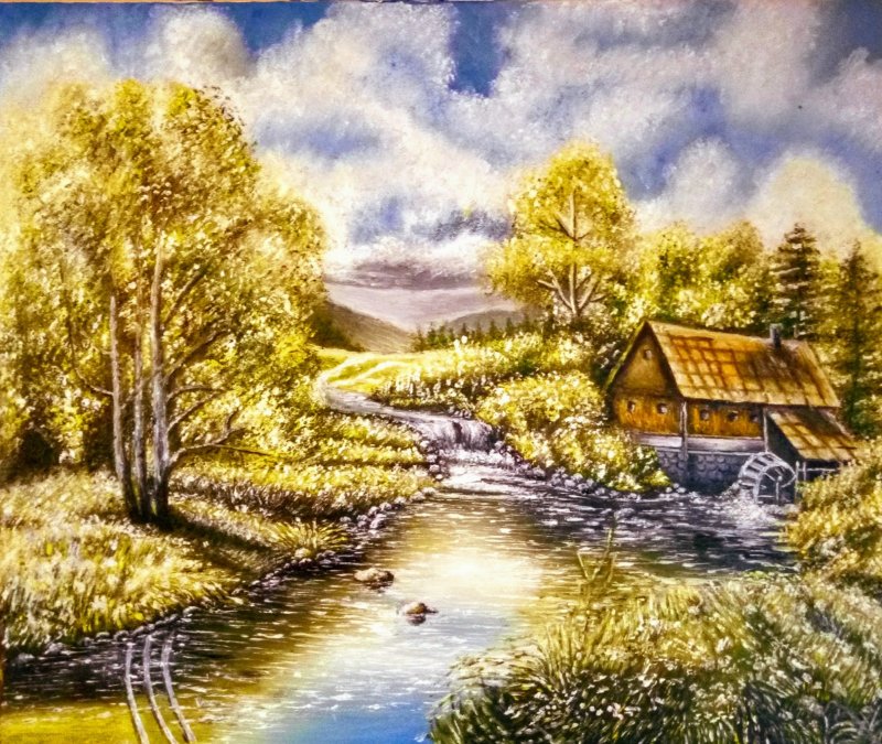 Watermill, Painting Marija Mitrovic