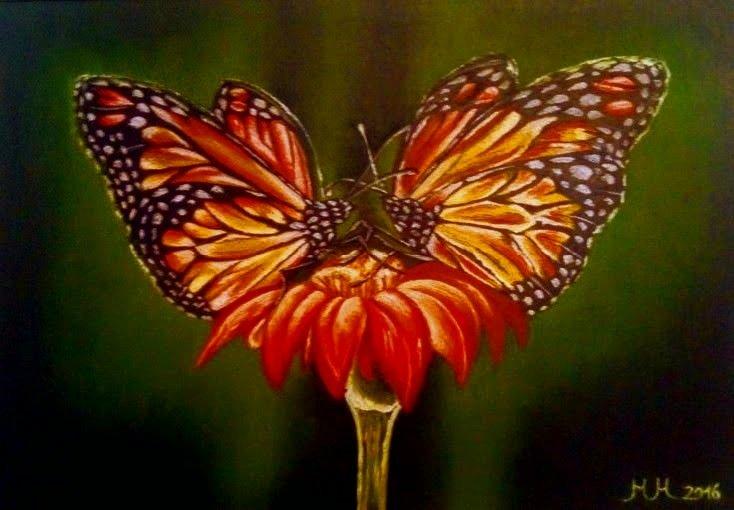 Love butterfly, Painting Marija Mitrovic