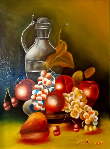 Grapes and apples, Painting Marija Mitrovic