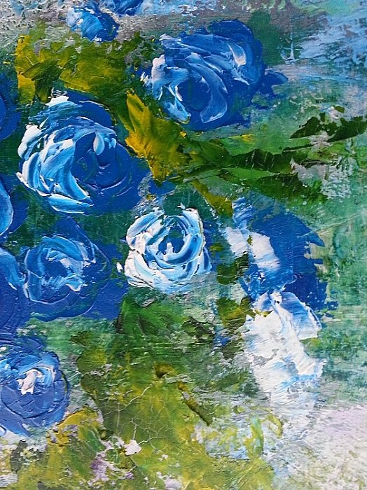 Blue roses, Painting Punisic-Jovanovic Ana